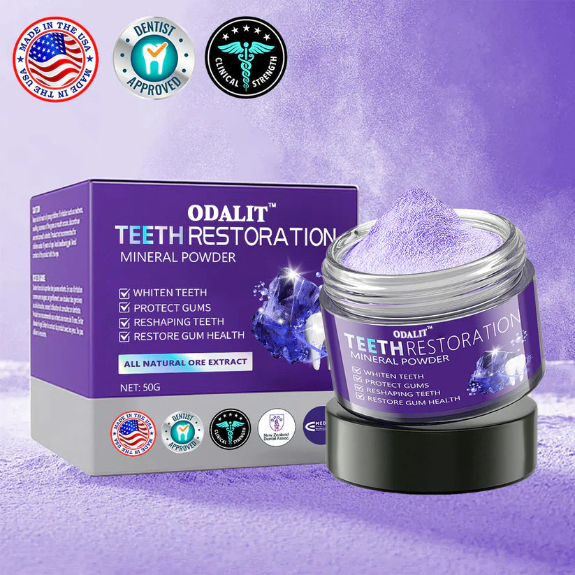ODALIT™ TeethRestoration Mineral Powder🦷Obtain American Dental Association (ADA) Certification (Treats periodontitis and mouth ulcers, prevents tooth loss, and repairs gum recession） 