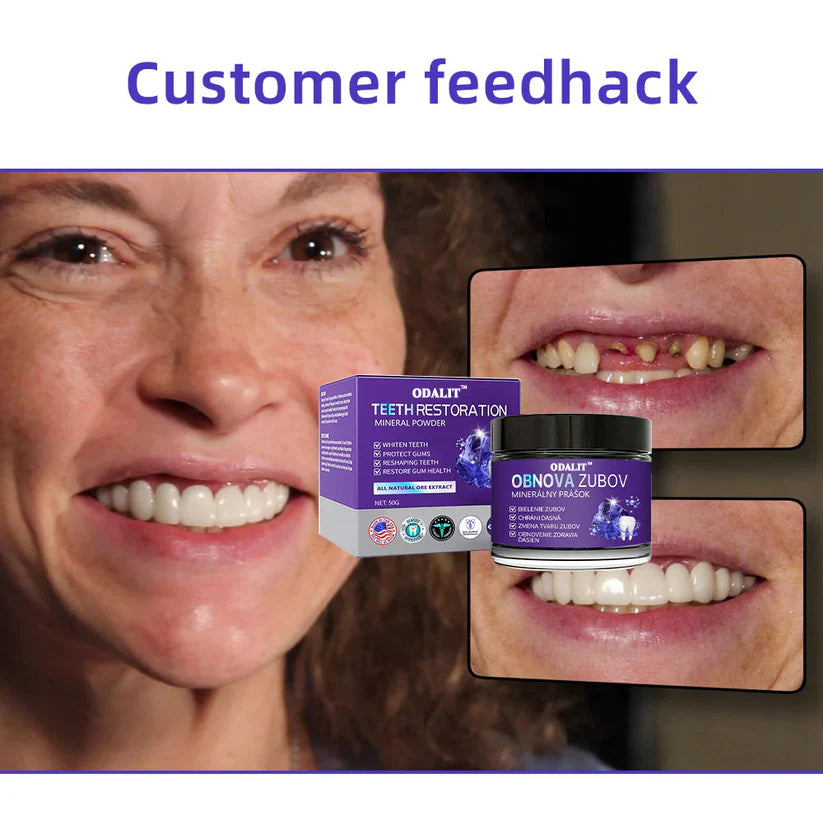 ODALIT™ TeethRestoration Mineral Powder🦷Obtain American Dental Association (ADA) Certification (Treats periodontitis and mouth ulcers, prevents tooth loss, and repairs gum recession） 