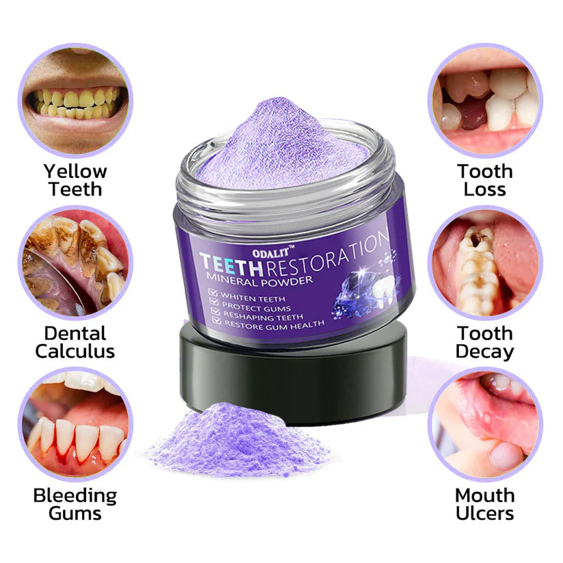 ODALIT™ TeethRestoration Mineral Powder🦷Obtain American Dental Association (ADA) Certification (Treats periodontitis and mouth ulcers, prevents tooth loss, and repairs gum recession） 